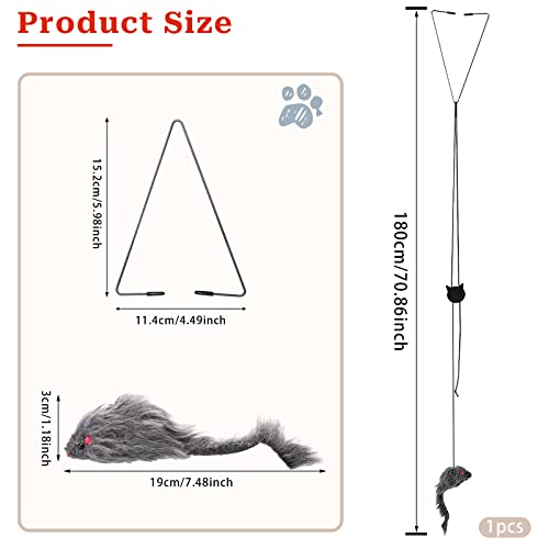 Vin Beauty Cat Hanging Toy, Hanging Door Cat Toys, Adjustable Hanging Cat Toys For Indoor Cats, Retractable Hanging Door Mouse Cat Toys, Interactive Cat Mice Toys For Indoor Cats Kitten Exercise Play #TOP1