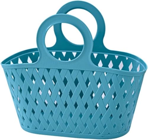 LIVIAお風呂 カゴ 持ち運び バスケット 手提げ バスバスケット 折りたたみ シャワーバスケット 収納 かご おしゃれ 小物収納 多機能 水切り スパバッグ 銭湯 カゴ 買い物カゴ バス用品収納 (グリーン)