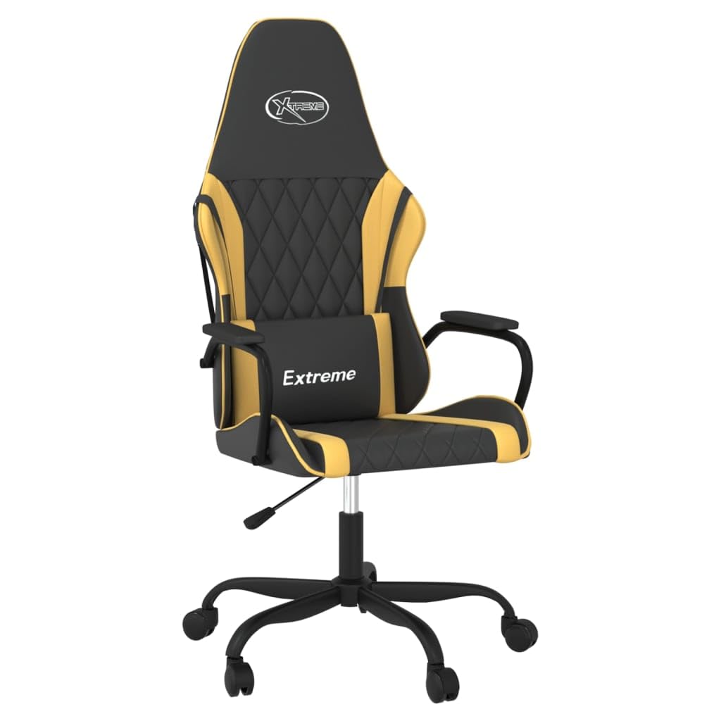 Silla Gaming de Masaje Cuero sintético Negro y Dorado, Sillón De Relax, Sillon Masaje Relax, Sillon Relax Electrico, Hogar Sillon Relax, Sillones Comodos, Sofa Tantra - 345535