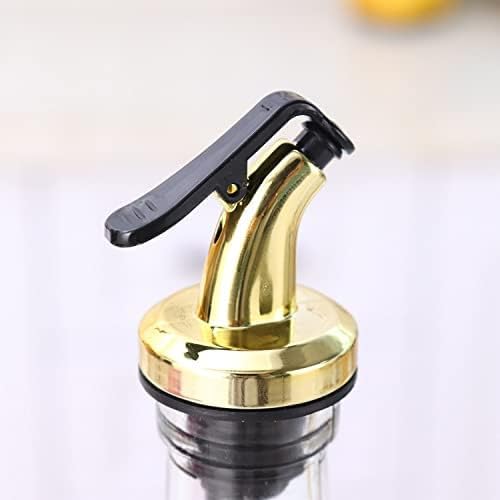 Versatore Dosatore 2 Cl Per Bottiglie In Acciaio Inox E Silicone - A Prova Di Perdita, Per Olio, Vino, Liquori E Sciroppi