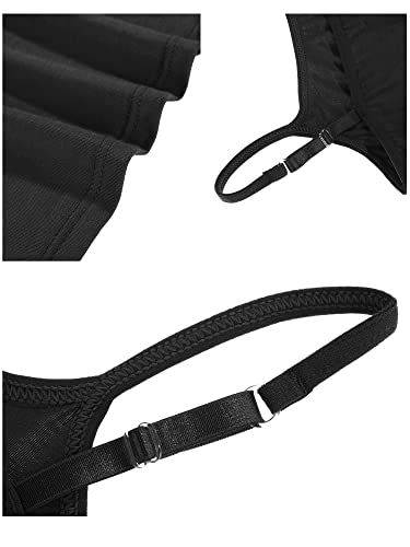 Image of WILLBOND 3 Pieces Women Basic Long Tanks Adjustable Spaghetti Strap Camisole Top