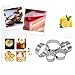 8 Piece Round Cookie Cutter & Scraper Set - 6 Stainless Steel Biscuit Cutters (2, 3, 3.5, 4, 5, 6 Inch) with Hard & Flexible Plastic Dough Scrapers - Baking Tools for Pastry, Donuts, Fondant