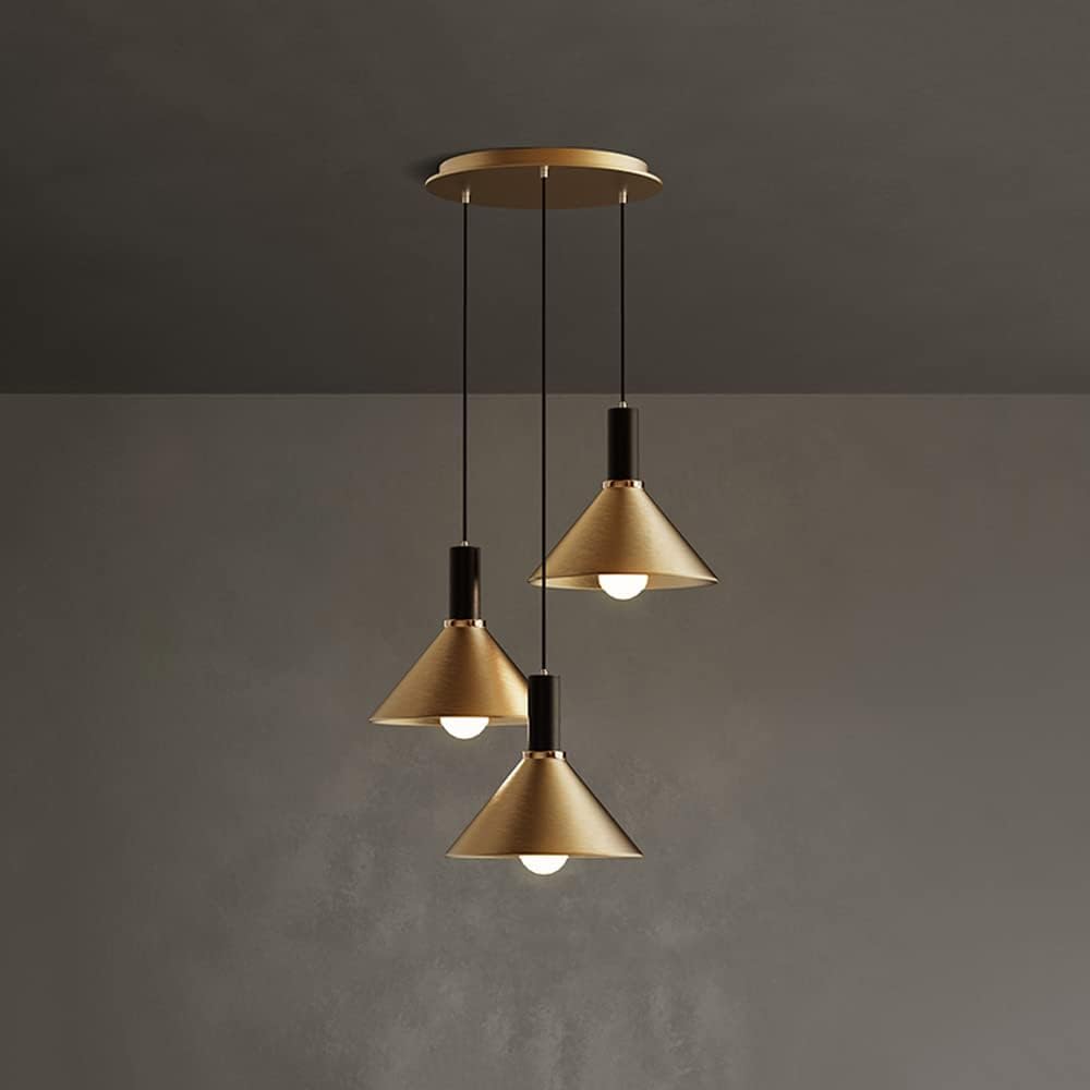 HPTHLY Chandelier Lighting Restaurant Chandeliers Light Compatible With Bedside Study Copper Bar Light Fixtures,Lamp/L 60Cm (D 30Cm)