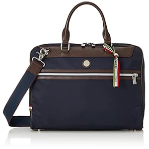 ［オロビアンコ］ ビジネスバッグ 【正規品】 MAGRO A4ファイル 13.3inchPC収納可 メンズ ネイビー×ブラウン" 