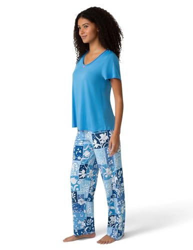 Image of HUE Women's Spring Pajama Separates Soft Whimsical Print Pjs with Flowers, Animals, Garden Themed Pjs, Cocktails