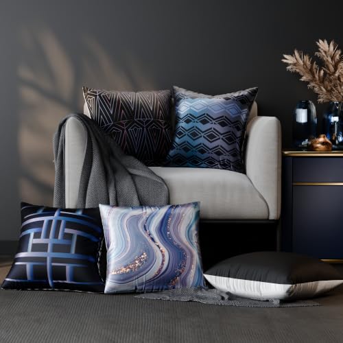 Image of Stoa Paris Cushion Cover Set of 5, Home Decor for Sofa, Bed & Living Room, Digital Printed Cushion Cover 16 Inch x 16 Inch, Soft Touch Finish, Hidden Zip Closure, Ophelia's Serenade - Ophelia