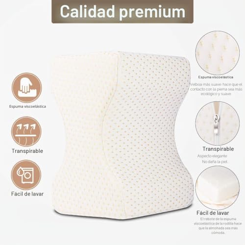 Miniatura 2 de Dioxide Almohada Ortopédica Para Rodilla, Cojín Ergonómico Para Caderas, Espalda, Piernas, Rodillas, Elección Ideal Para Dormir En El Lateral