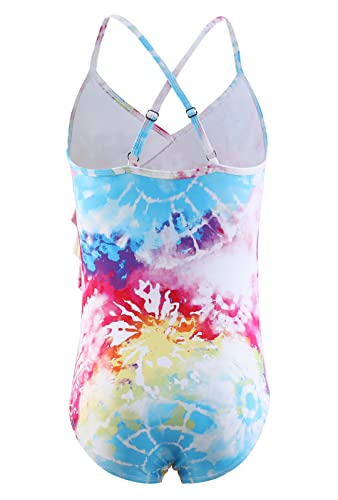 Image of Moon Tree Girls One Piece Swimsuits Ruffle Swimwear Beach Bathing Suit 2-14 Years