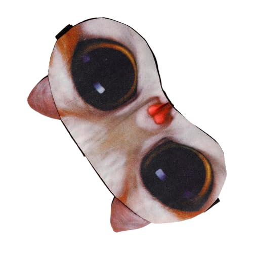 ノーブランド品 3D動物眼帯 のそみ eye mask sleep mask the eye patch 眼下パッチ アイライナー ゲル アイマスク睡眠 スリープマスクかわいい キャリコ