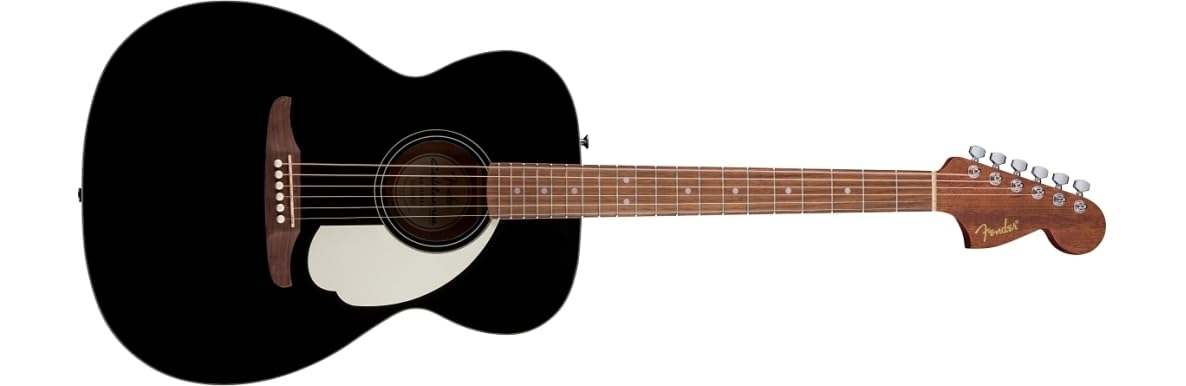 Fender California Standard Monterey gitara akustyczna, świerkowy top, kość słoniowa, czarna