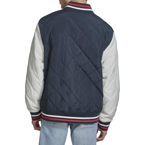 Champion Men's Retro Diamond Quilted Bomber Varsity Jacket4