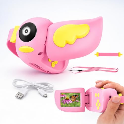 Image of Toy Imagine Kids Digital Camera 20MP, 1080P HD Extendable Handheld Camcorder for Boys & Girls with 2-Inch Screen Games & Fun Filters USB Rechargeable| Birthday Gift to Children Ages 3-10 (Pink)