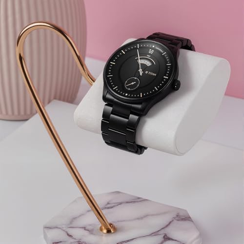 Image of Titan Quartet Quartz Analog Black Dial Black Stainless Steel Strap Watch for Men - NT1890NM01