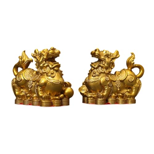 Statue Chinoise Feng Shui Pi Yao Laiton Objet Déco Table Bureau - 4