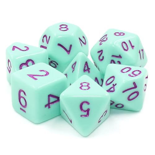 Epic Forge- Set of 7 multi-format dice -16mm-Mint Pink - Image 2