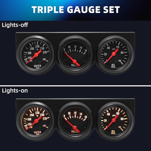 MH 52mm Triple Gauge Set