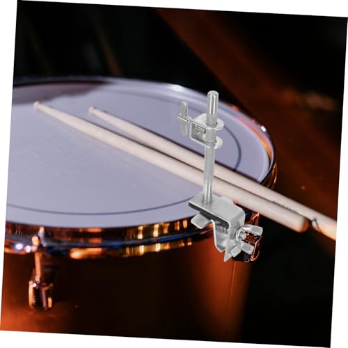 Soporte de Abrazadera para Cowbell FRCOLOR para Kit de Batería, Clip Fijo para Cowbell Compatible con Hardware de Percusión miniatura 6