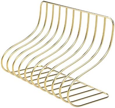 HBJWOV 10 Grid File Storage Shelf Book Stand Bookend Nordic Wrought Iron Organizer Holder for Home Office,1 Pair(D)