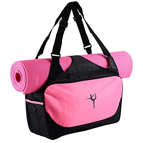 Doumneou Bolsa de yoga, bolsa de viaje, mochila para esterilla de yoga, bolsa de gimnasio, bolsa de yoga, rosa