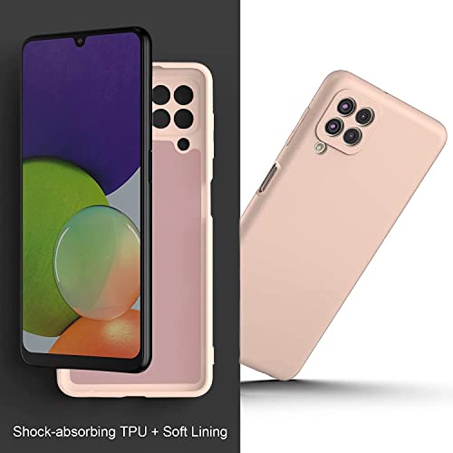 Image of DIZORO Liquid Silicone Case with Microfiber Coushioning Compatible for Samsung Galaxy A12 /M12 /F12 Pink