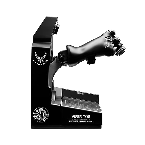 Image of Thrustmaster Viper TQS Metal Flight Sim Throttle Quadrant System - PC | 1:1 replica handle, U.S. Air Force licensed, CHAFF /FLARE slap switch, 21 buttons, 5 axes, 16-bit H.E.A.R.T, DCS plug and play