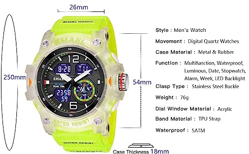 Image of Gosasa Men's Watches Multi Function Military S-Shock Sports Watch LED Digital Waterproof Alarm Watches