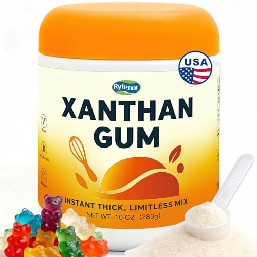 10 Oz Food-Grade Xanthan Gum Powder, Pure Xanthan Gum For Baking Gluten Free, Xanthan Gum Thickener Suitable For Making Ice Cream, Cake, Yogurt, Candy