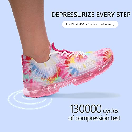 Image of LUCKY STEP Women Air Cushion Fashion Sneakers | Breathable Casual Comfortable Lightweight Walking Shoes