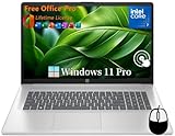 HP 17 Laptop, 17.3' HD+ Touchscreen, Core 7 150U Processor, 32 GB RAM, 1 TB SSD, Intel Graphics, Backlit Keyboard, Long Battery Lifew, Windows 11 Pro & Office Pro Lifetime License, w/Accessories