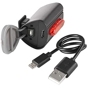 FISCHER Twin Fahrrad-Rücklicht mit 360° Bodenleuchte für mehr Sichtbarkeit und Schutz, aufladbarer Akku