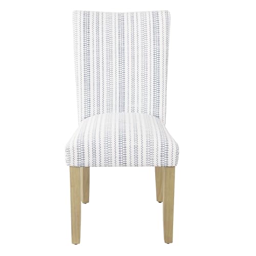 Image of HomePop Parsons Dining Chair - Blue Farmhouse Stripe (Set of 2)