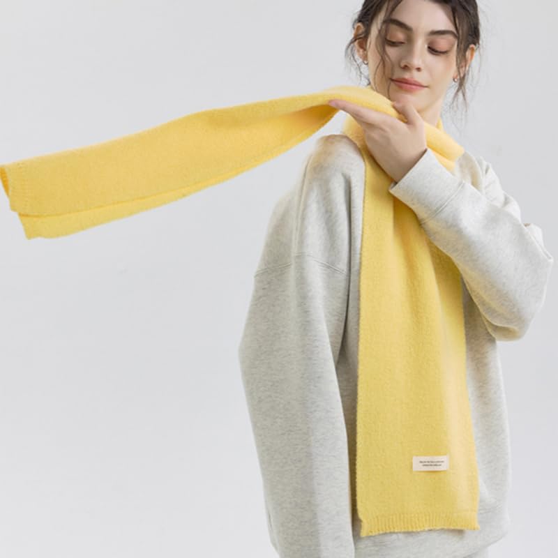 Scarf 2 Piezas De Bufanda Plana De Moda Suave Y Gruesa Para Hombres Y Mujeres De Color Sólido De Otoño E Invierno