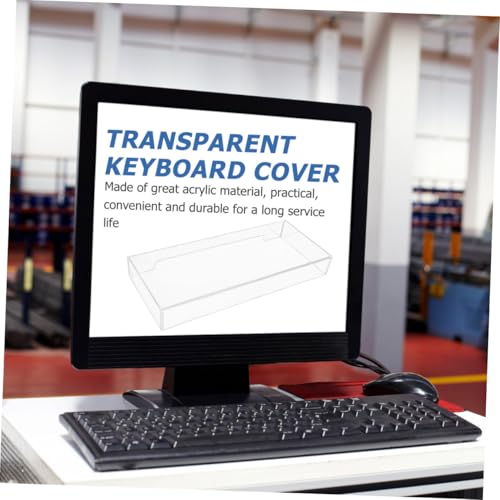 Protector de teclado antipolvo con funda protectora removible de acrílico 4