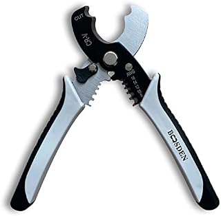 Wire Cutters Stripper, BOOSDEN 8 inch Cable Cutters, Awg Wire Cutters,Precision Wire Stripper,Heavy Duty Cable Cutters, Spring Cable Cutting Pliers for Aluminum Wire,Communications Cable Cutting