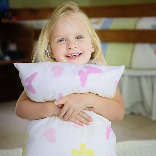 Image of UOMNY Toddler Pillowcases for Girls 13X18 12x16 14x19 Butterfly Baby Pillow Case 2 Pack Small Pillow Covers for Travel Pillow Purple White