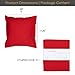 2 Pack Solid Red Decorative Throw Cushion Pillow Cover Cushion Sleeve for 20