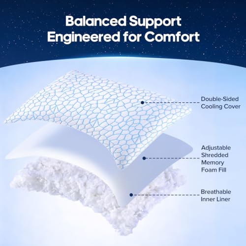 QUTOOL Crescent Pillow for Side Sleepers Queen 2 Pack and King 1 Pack - image 5