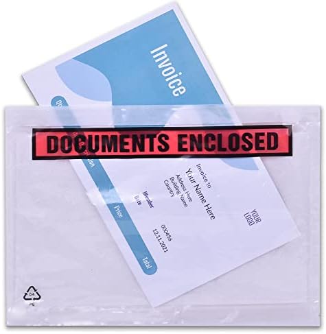 Triplast 100 x A5 Printed Document Enclosed Wallet (225 x 165 mm) | Peel & Seal Clear Plastic Envelopes/Sleeves/Pockets/Wallets | Attach Invoices, Packing Lists & Delivery Notes to Parcels