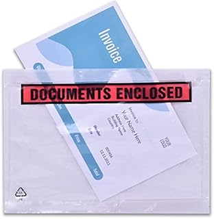 Triplast 100 x A5 Printed Document Enclosed Wallet (225 x 165 mm) | Peel & Seal Clear Plastic Envelopes/Sleeves/Pockets/Wallets | Attach Invoices, Packing Lists & Delivery Notes to Parcels