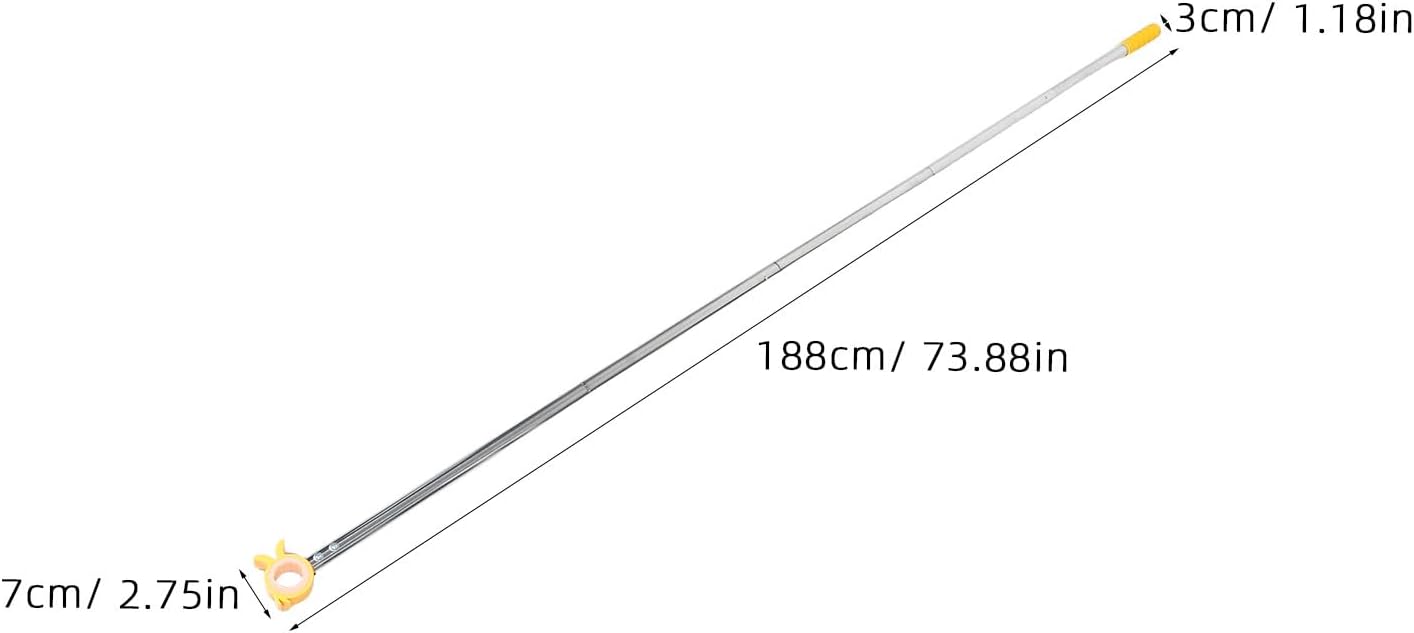 Sliding Window Pull Rod: 1.88m Adjustable Window Opening Tool Telescopic Rod - Duckling Head Shape Reach Assist Pole for Bedroom Kitchen Skylight