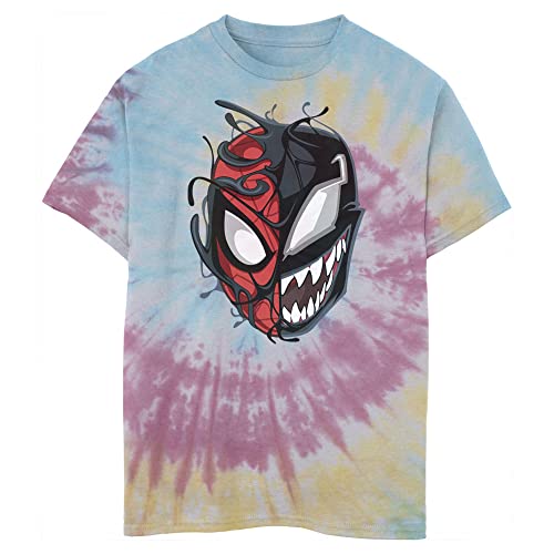 T-shirt Marvel Peter Venom garçon vêtement enfant manches courtes bleu rose taille XS