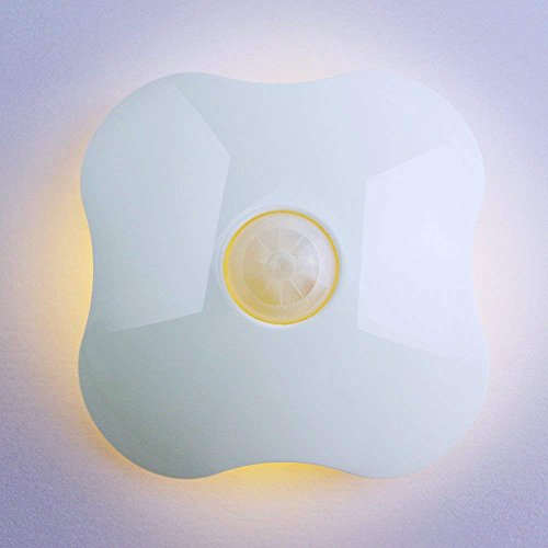 Wireless Motion Sensor Night Light, Battery Operated Bathroom Night Light LED Motion Activated Night Light with Adhesive Pads Stick-on Anywhere for Indoor, Hallway, Stairs, Toilet, Wardrobe, Closet