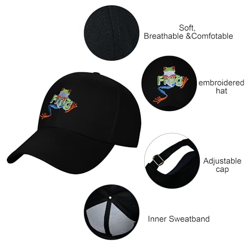 Image of Embroidered Baseball Cap for Women Men Adjustable Baseball Hat Black Baseball Cap Trucker Hat