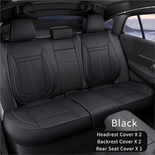 Housses de siège auto luxe en cuir PU perforé ensemble complet - 2