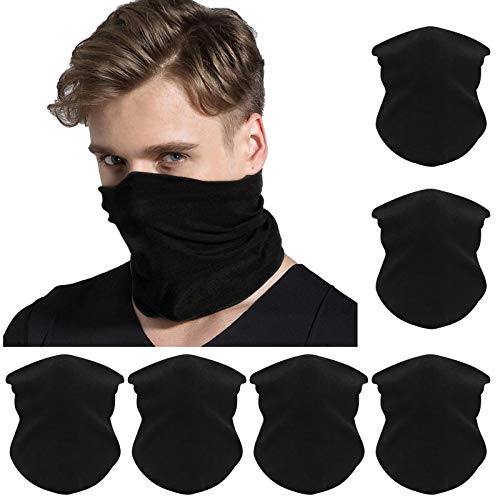 FAYBOX 6pcs Magic Wide Wicking Headbands Outdoor Headwear Bandana Sports Scarf Tube UV Face Mask for Workout Yoga Running Hiking Riding Motorcycling