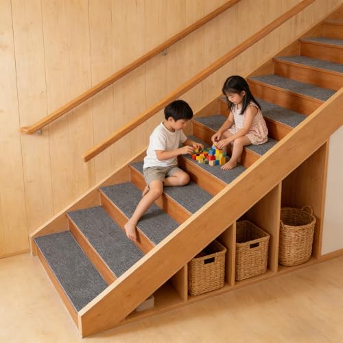 �K�i �}�b�g 28 x 52 cm �h�� ���ی쑫�����S�y�� �l�G�ʗp �J��Ԃ� �]�|�h�~ �L�Y�h�~ �J�b�gOk �􂦂� �ȒP���t�� �Y���Ȃ� 5 X ���ی� �X�e�b�v�}�b�g, �K�i�~�� �q���⍂��� �y�b�g�Ȃǂ̈��S�΍��, C