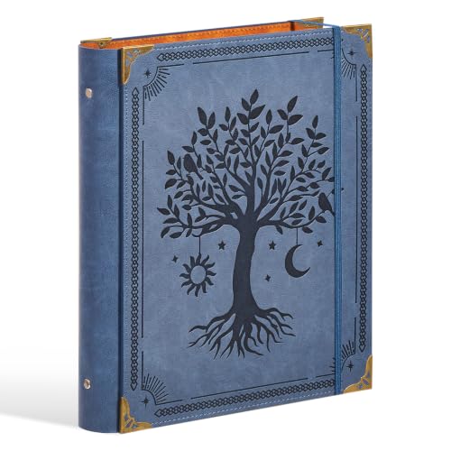 Ovesmusl PU Leather 3 Ring Binder 1.5 Inch Fits 8.5"x11" Letter Size Paper