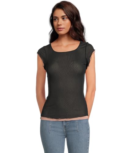 (取寄) フリーピープル レディース ダブル テイク メッシュ ティー Free People women Double Take Mesh Tee Black Combo Free People Womens Double Take Mesh Tee Black Combo SM (Women's 4