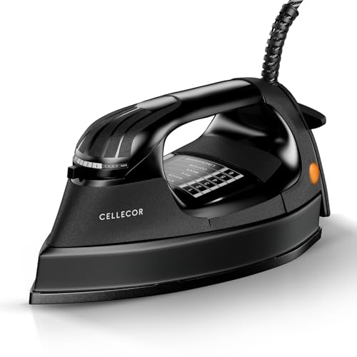 Image of Cellecor CDIHW10-BK Glide 1000W Heating Power Heavy Electric Dry Iron (Black)