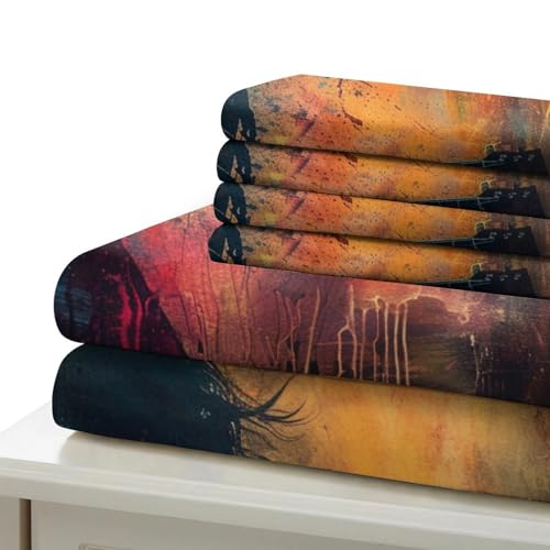 Parure de lit guitare 3D microfibre anti-plis ensemble housse de couette 200x200